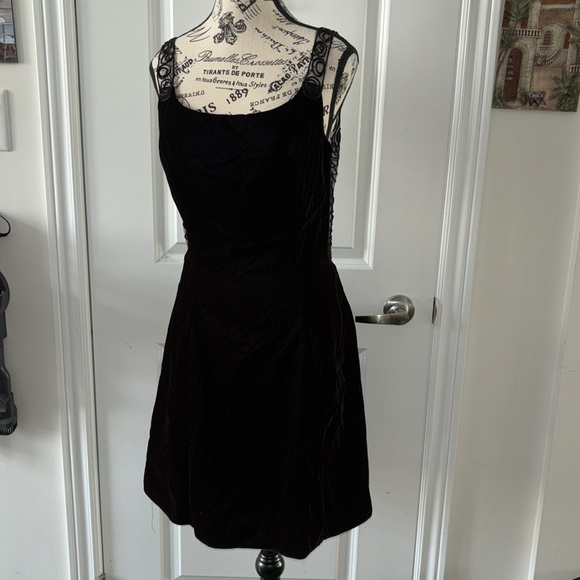GUNNE SAX 1980's Jessica Mcclintock Vintage Black Mini Dress - Size 7/8 - Picture 8 of 13